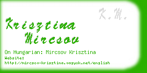 krisztina mircsov business card